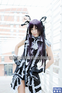 皇冠漫谈社 cosplay服装定做机神咆哮艾尔黑色萝莉装连衣裙定制