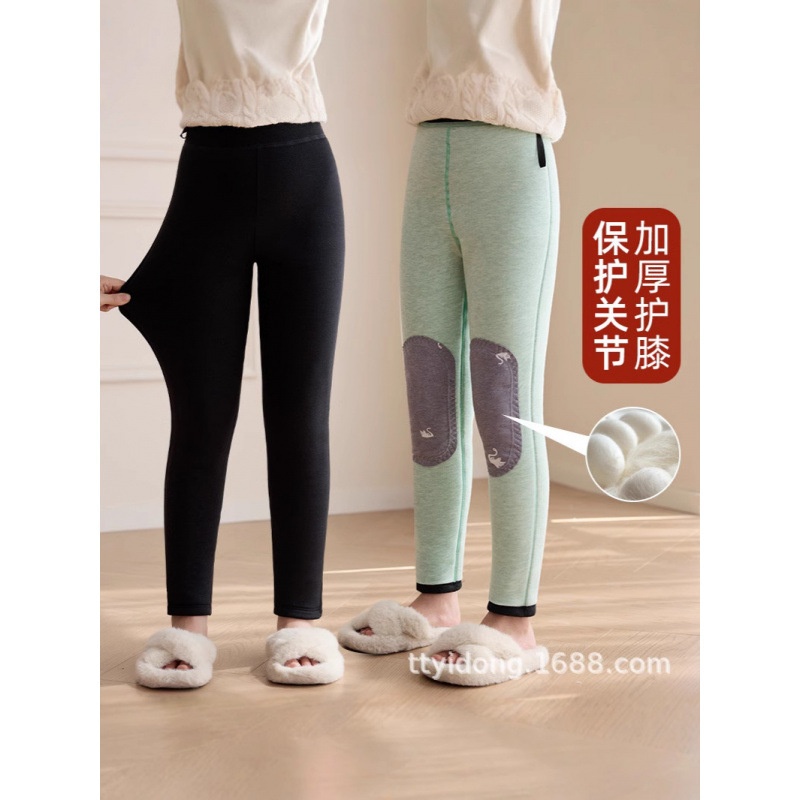 冬季新款男女童羽绒裤加绒加厚护膝护腰保暖裤中大童特厚棉打