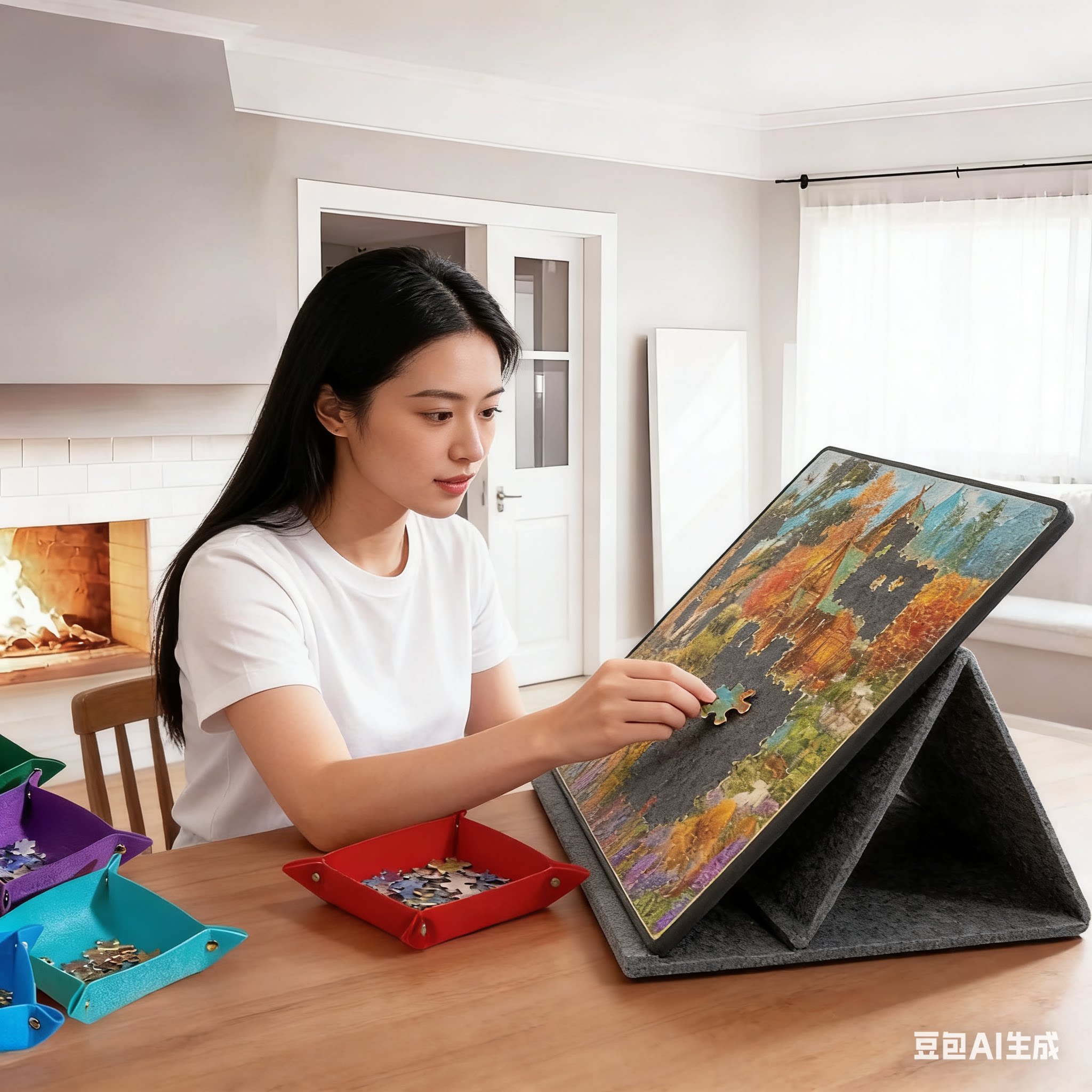 横竖通用专用拼图拼图板垫毛毡毯拼图/拼板