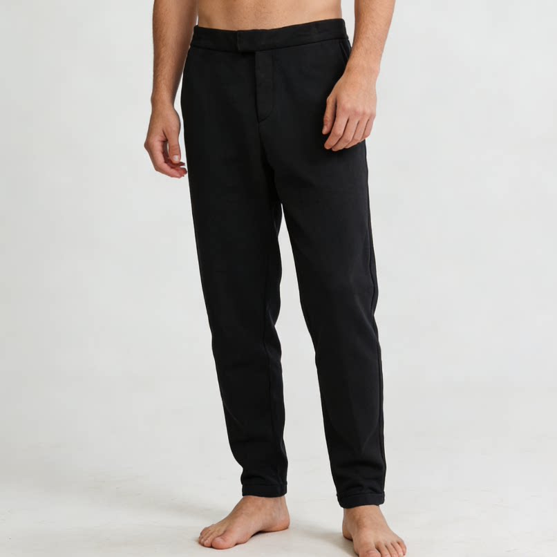 R美女当家英国直邮极简风黑色直筒加绒保暖舒适合身版微弹休闲裤,男装,休闲裤,淘宝优惠券,粉丝福利购,淘宝优惠卷