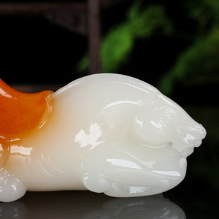 天然和田玉白玉籽料玉马手把件精雕马到成功羊脂玉把玩件把件摆件