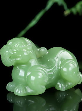 天然和田玉籽料貔貅手把件