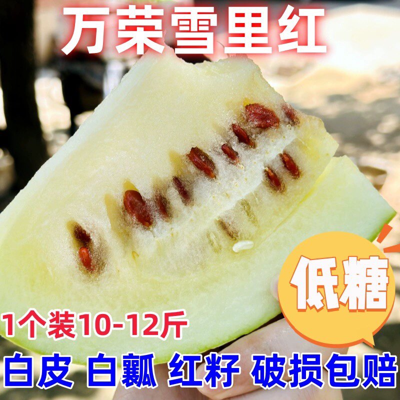 现货包邮单个装10-12斤山西特产万荣雪里红低糖瓜三白瓜红瓤水果