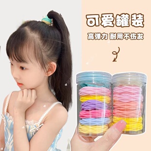 2023新款儿童发绳不勒发高弹力无缝衔接皮筋女童高马尾头绳发饰