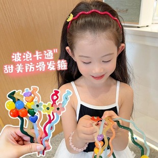 2023年新款儿童防滑带齿发箍可爱小女孩刘海碎发头箍头饰女童发饰