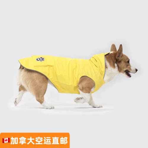 双层小黄鸭彩虹正反两穿狗狗雨衣