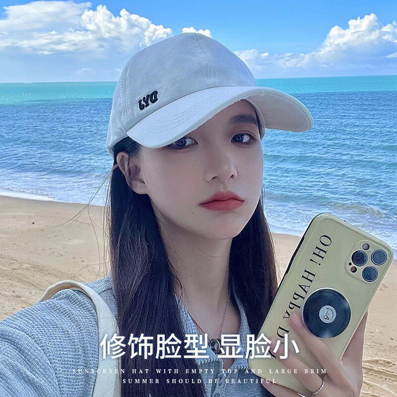 时尚女韩版空顶棒球帽子软顶休闲鸭舌帽春秋潮流显脸小百搭棒球帽
