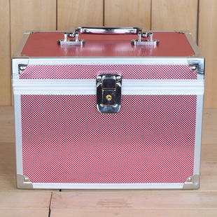 铝合金化妆箱手提双层大容量小号便携收纳箱盒专业带锁硬的化妆包