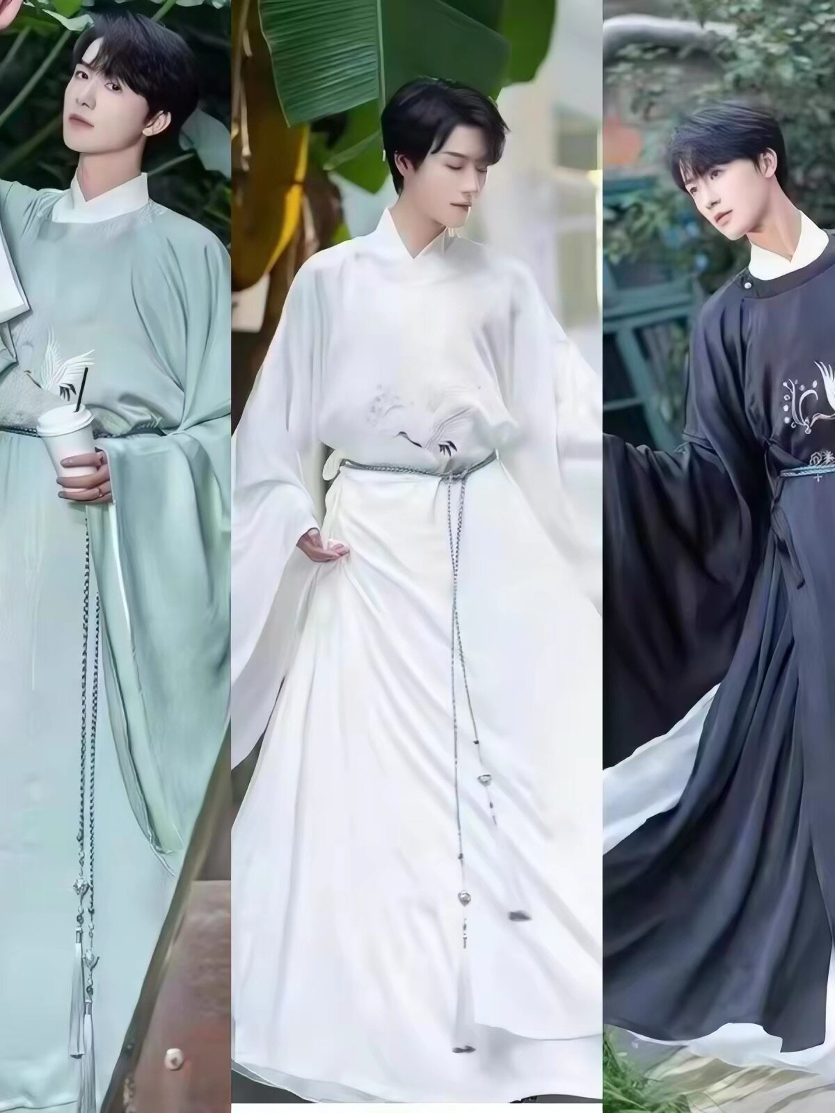出租汉服男圆领袍男款飘逸仙气伴郎年会演出服中秋晚会表演古装