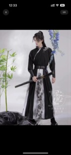 出租汉服男古装加大表演服学生班服中秋节元旦汉服走秀公司年会