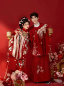 出租明制婚服新娘出门服汉婚中式 婚礼古装 中秋国庆年会集体婚礼