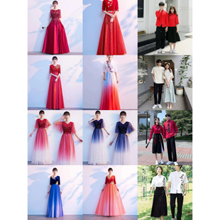 出租【合唱】礼服年会演出服国庆红歌大合唱团主持人学生运动会