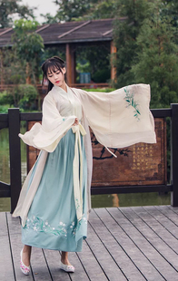 出租魏晋杜若大码汉服女运动会走秀仙女风端午汇演年会舞蹈演出