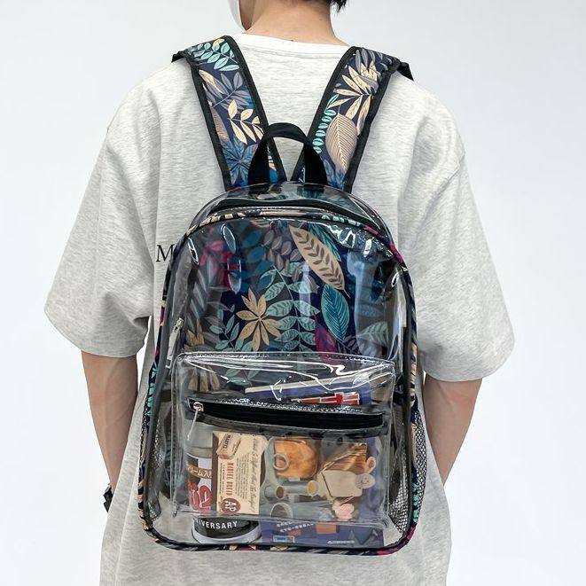 透明双肩包男款秋冬通勤背包男大学生果冻小书包轻便防水沙滩包女,箱包皮具/热销女包/男包,双肩背包,淘宝优惠券,粉丝福利购,淘宝优惠卷