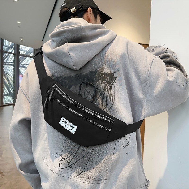 ins日系胸包女2025新款时尚胸前包情侣腰包学生休闲骑行斜挎包潮,箱包皮具/热销女包/男包,胸包,淘宝优惠券,粉丝福利购,淘宝优惠卷