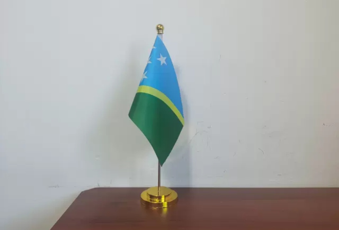 所罗门群岛国旗办公桌旗桌面摆件会议旗所罗门群岛小国旗小旗子