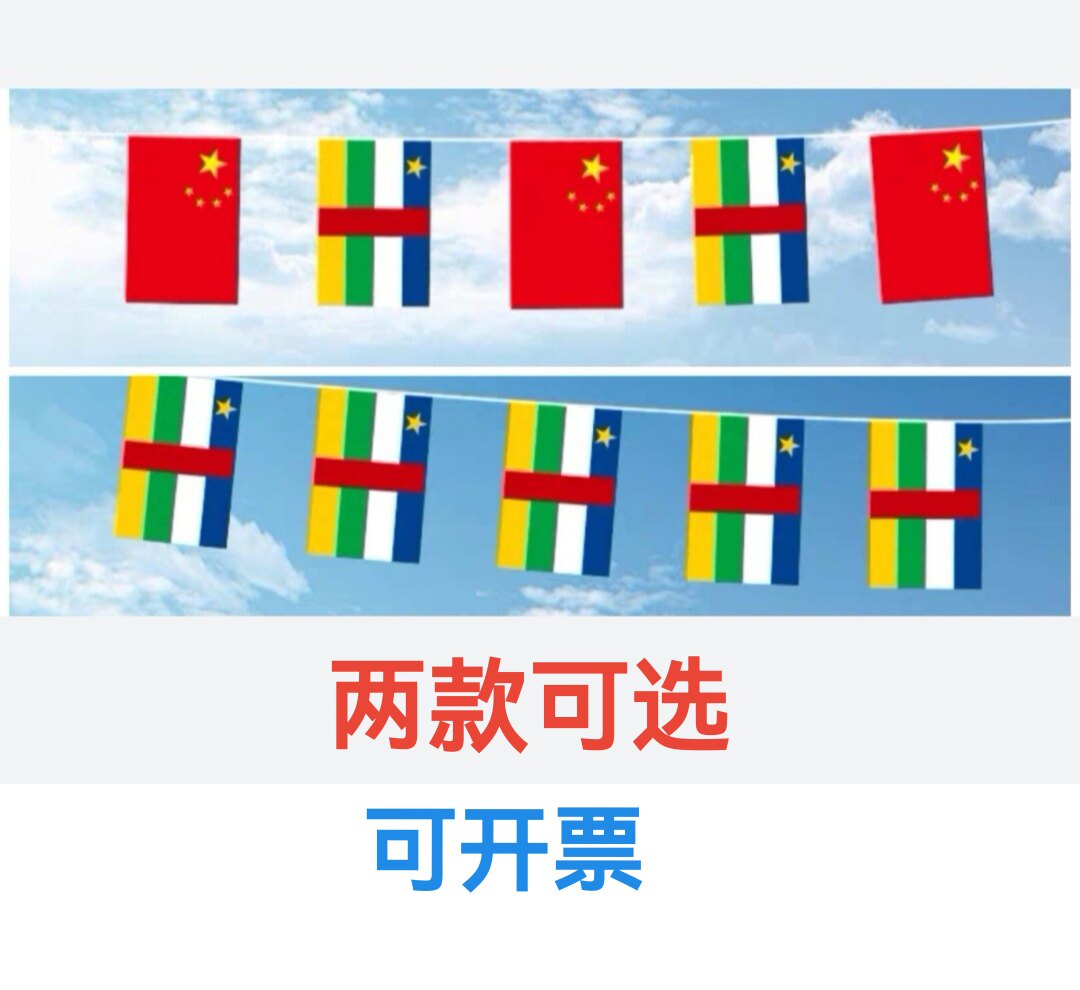 5米8号中国中非国旗串旗挂旗吊旗装饰小旗子中非小国旗