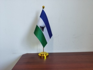 莱索托国旗摆件可开票桌面台面办公室办公桌旗小旗子莱索托小国旗