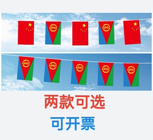 5米8号中国厄立特里亚国旗串旗挂旗吊旗装饰厄立特里亚小国旗旗子