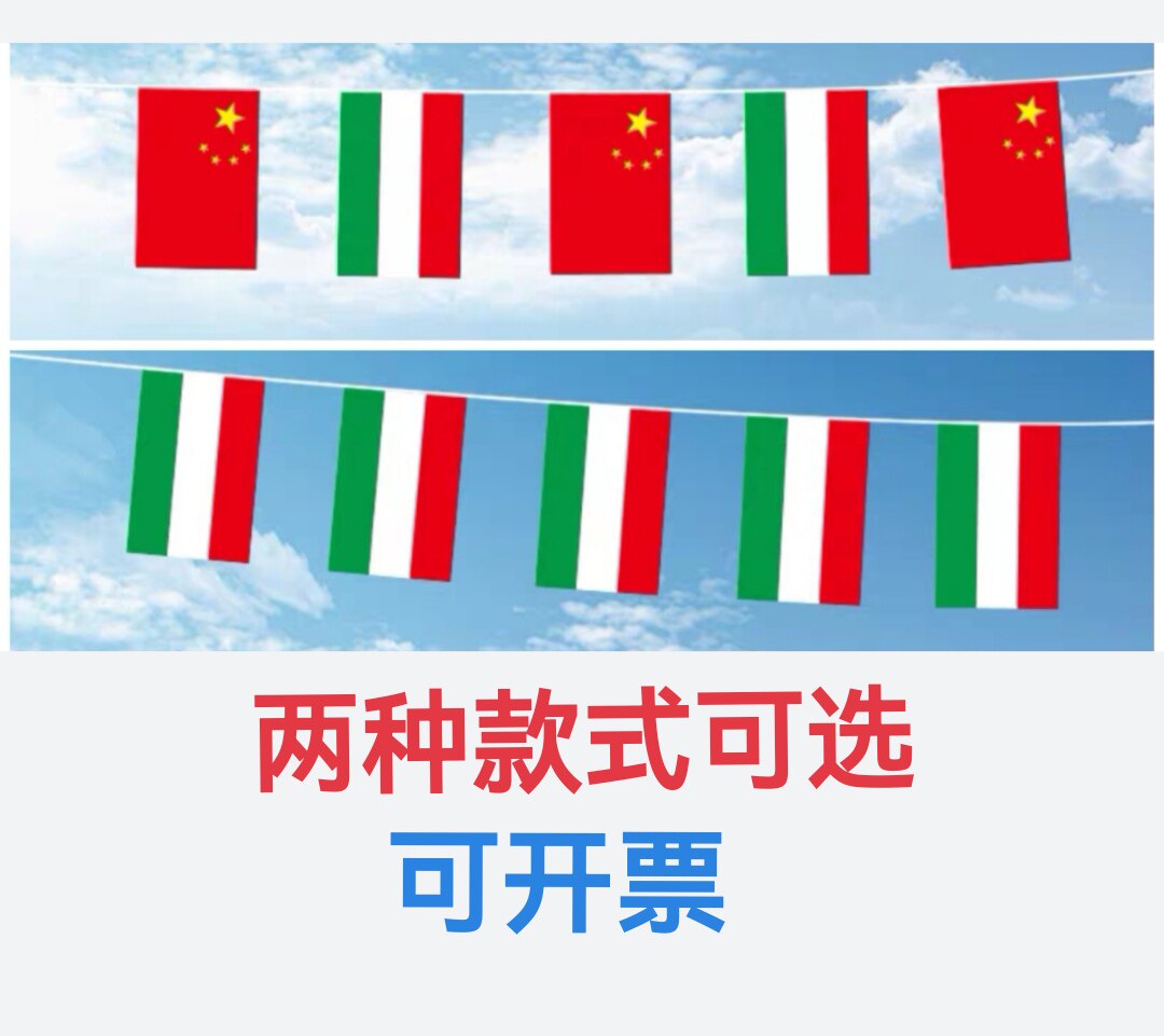 5米8号中国匈牙利国旗串旗挂旗吊旗匈牙利小国旗装饰小旗子