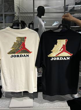 专柜正品JORDAN 乔丹GREATNESS 1985男子飞人印花圆领T恤 HM4901