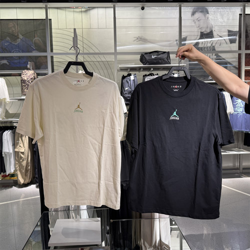 专柜正品耐克JORDAN乔丹男子背标印花秋季新款休闲纯棉T恤 IM3354