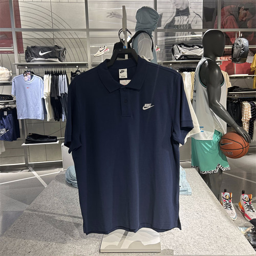 NIKE耐克t恤男2025运动纯棉舒适和尚领POLO短袖CJ4457 HQ5975-063