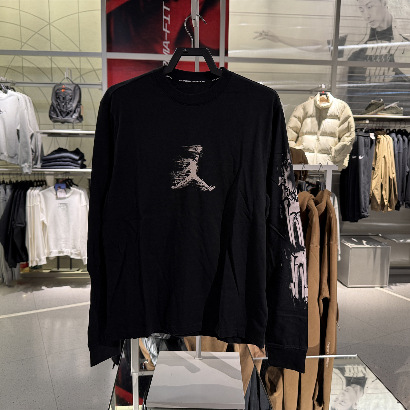 耐克JORDAN乔丹DRI-FIT冬季新款纯棉男子篮球速干长袖T恤 HQ9039