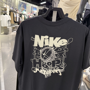 专柜耐克NIKE男休闲篮球系列运动背标印花圆领短袖T恤 IH2473-060