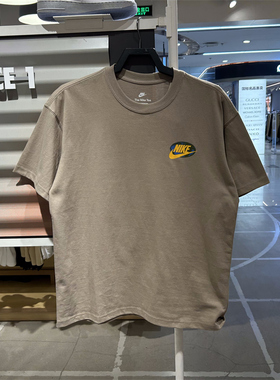 正品NIKE/耐克夏季男子圆领透气后背印花运动短袖T恤 FB9812-247