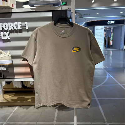 正品NIKE/耐克夏季男子圆领透气后背印花运动短袖T恤 FB9812-247