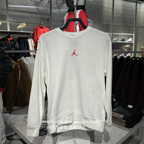 耐克NIKE新款JORDAN男子运动长袖休闲宽松法式毛圈印花卫衣IB5605