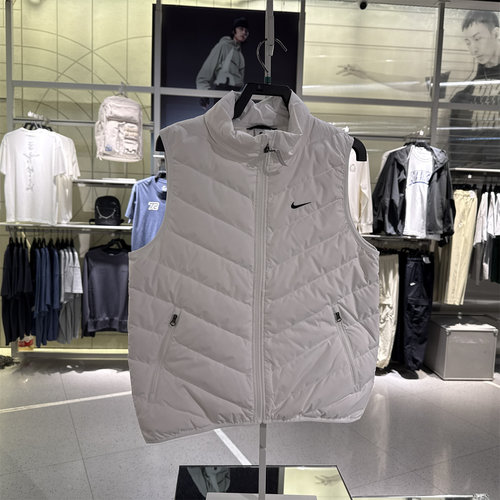 NIKE耐克女子排骨羽绒服背心26冬新款轻薄保暖马甲外套IF5888-100