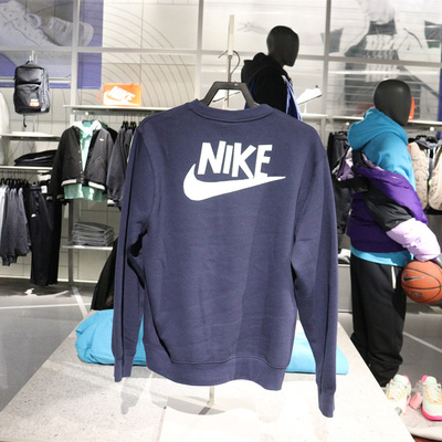 NIKE/耐克2022秋冬男子运动太阳花休闲套头衫加绒卫衣DQ4073-410