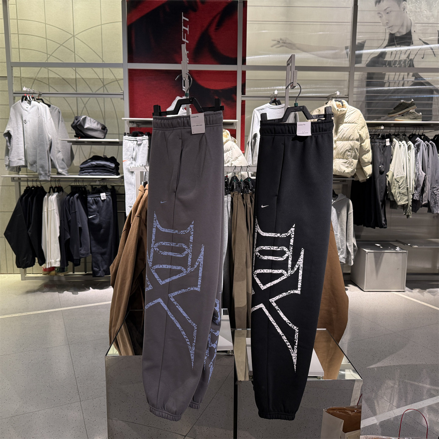 耐克运动长裤男2025冬季加绒保暖篮球宽松印花裤子卫裤IF1557-010,运动服/休闲服装,运动长裤,淘宝优惠券,粉丝福利购,淘宝优惠卷
