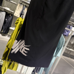 正品代购Nike耐克男子新款训练印花透气速干运动中长裤短裤HV0385