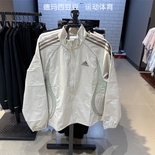 adidas阿迪达斯秋三叶草撞色立领运动宽松夹克外套KE5847 KE5846