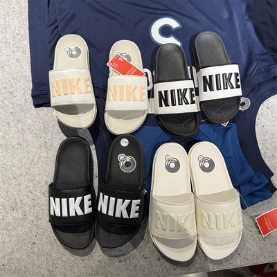 Nike耐克 Victori One黑白休闲舒适橡胶底防滑运动沙滩拖鞋BQ4632