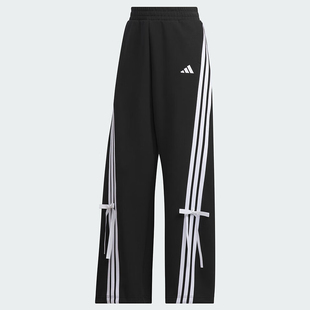 蝴蝶结宽松运动休闲女子针织长裤 KG3855 新款 adidas阿迪达斯秋季