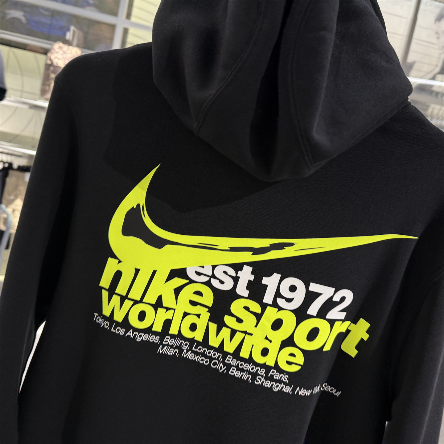 正品Nike耐克25冬男子针织加绒保暖连帽运动套头衫IF1763-010