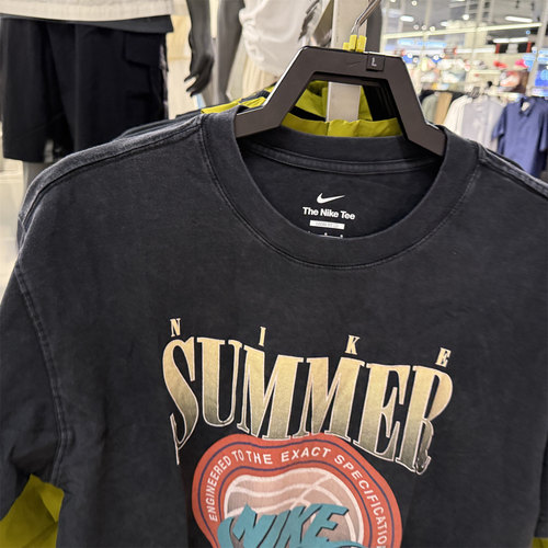nike耐克男子25夏季新款水洗做旧复古篮球运动短袖T恤HJ3435-010