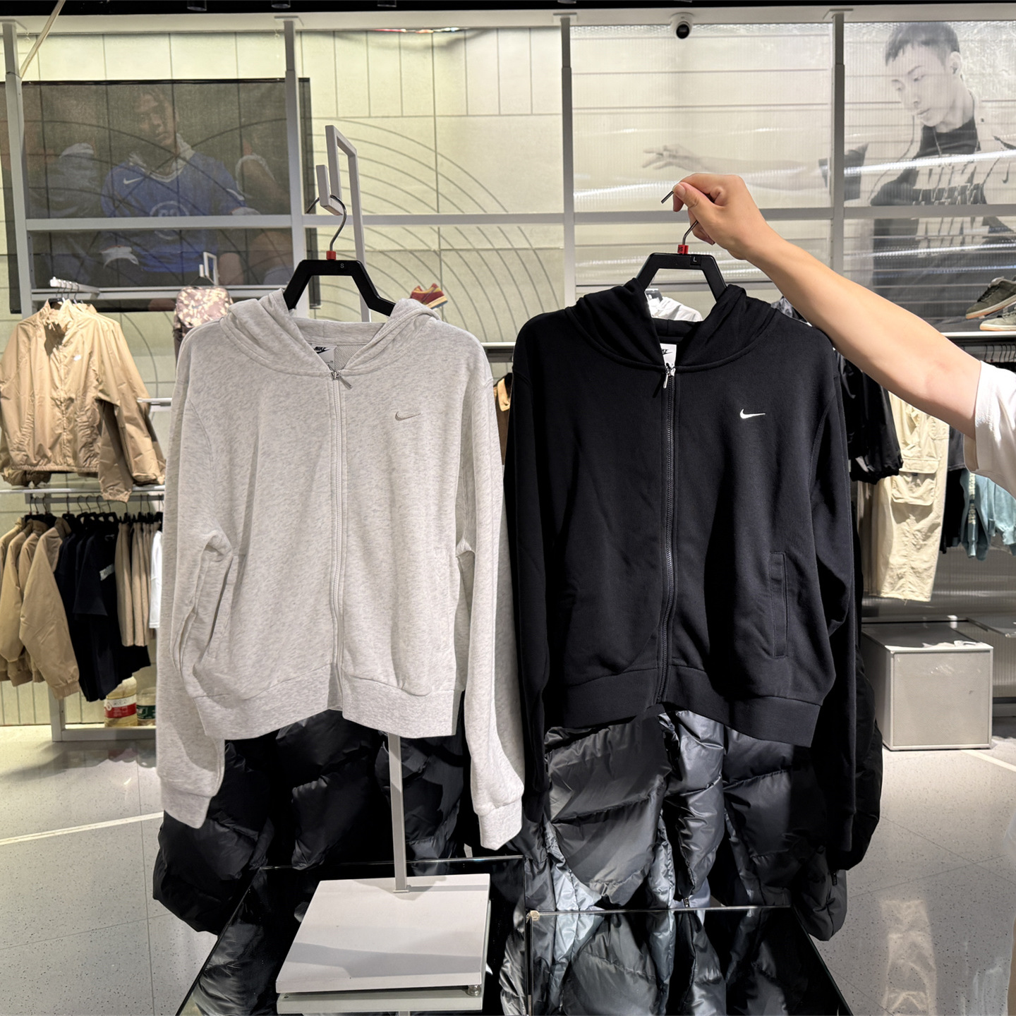 正品Nike耐克新款女子针织连帽休闲运动夹克外套FN2420