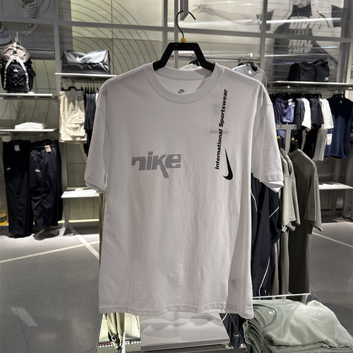 代购正品耐克NIKE男子运动休闲宽松印花纯棉圆领短袖t恤 HQ9263