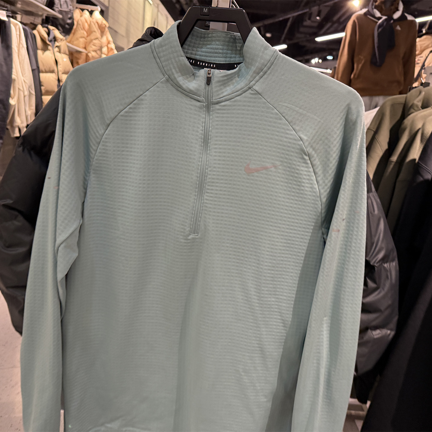 NIKE耐克男子跑步健身紧身半拉链长袖运动休闲T恤HV2708-017