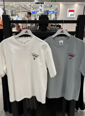 adidas阿迪达斯三叶草26新品男女纯棉运动短袖T恤 KY5738 KY5737