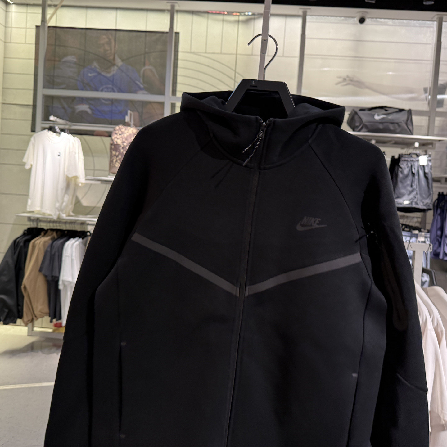 代购NIKE耐克男女情侣连帽外套针织保暖开衫风行者运动夹克HV0950