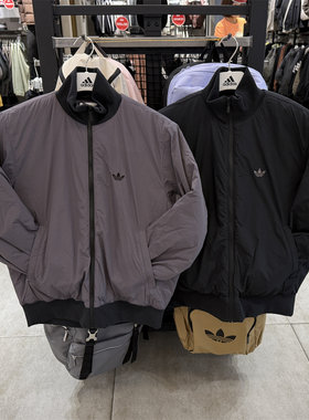 adidas阿迪达斯三叶草男运动休闲棉服外套立领夹克 JW0980 JX7783