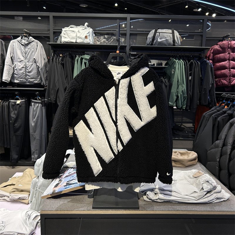 正品Nike耐克 女子运动休闲仿羊羔毛保暖连帽夹克外套FB8696,运动服/休闲服装,运动茄克/外套,淘宝优惠券,粉丝福利购,淘宝优惠卷