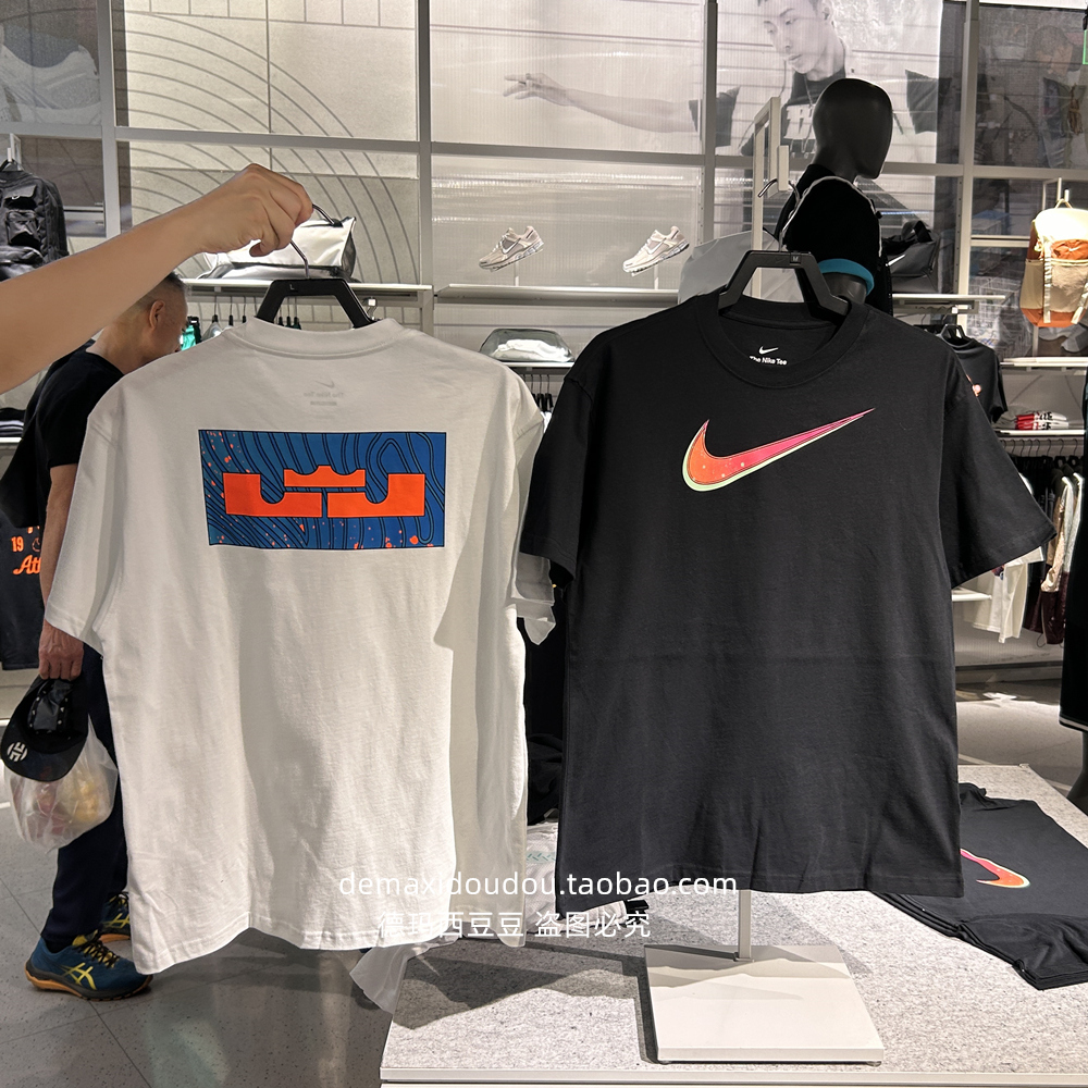 耐克詹姆斯宽松纯棉休闲运动T恤