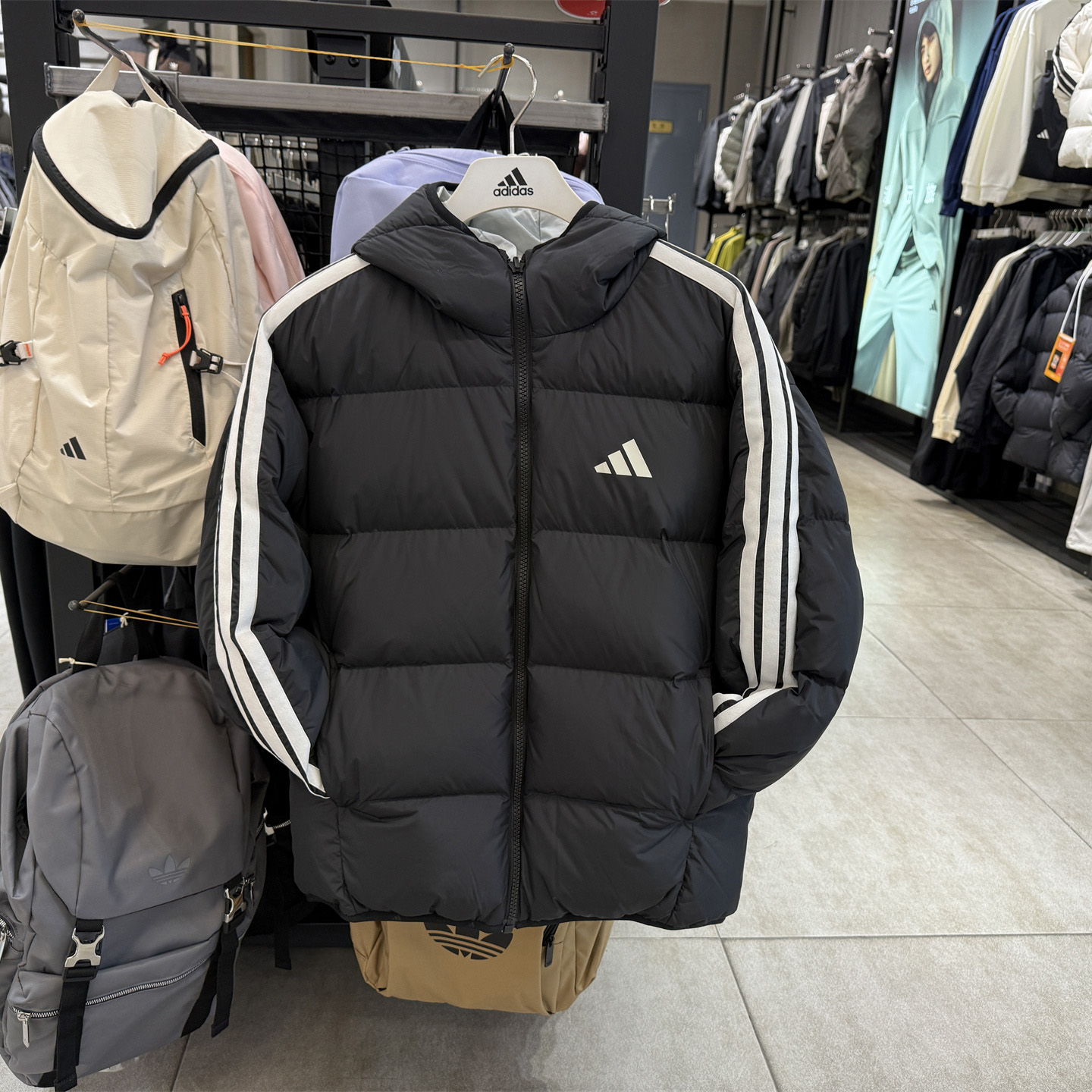 adidas阿迪达斯男子3S RVSB D JKT运动休闲羽绒服KC2490KC2491